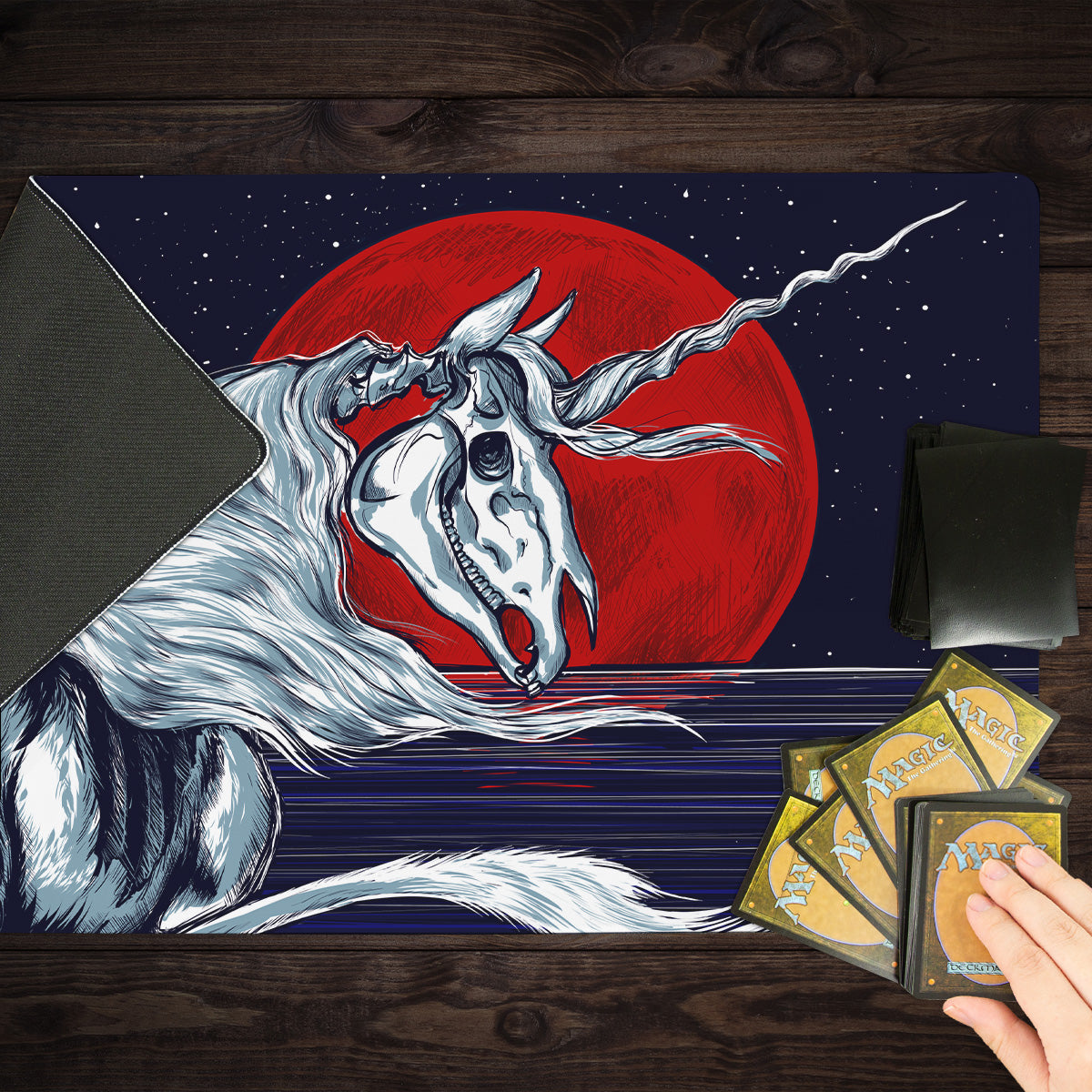 Zombie Unicorn Playmat - Premium Playmat from Inked Gaming - Just $34.99! Shop now at Game Crave Tournament Store