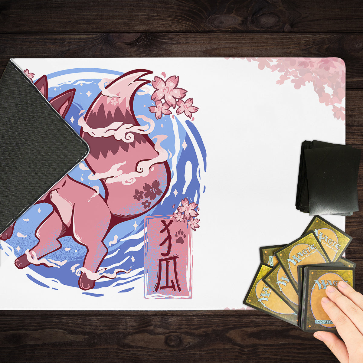 Sky Flower Fox Playmat - Premium Desk Mat from Inked Gaming - Just $34.99! Shop now at Game Crave Tournament Store