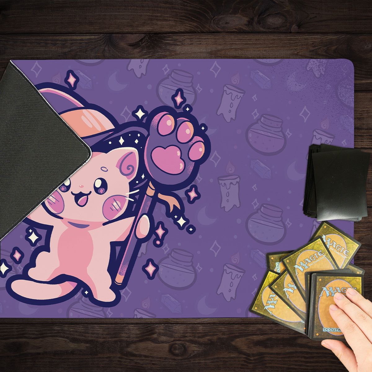 Witchy Cat Playmat - Premium Playmat from Inked Gaming - Just $34.99! Shop now at Game Crave Tournament Store