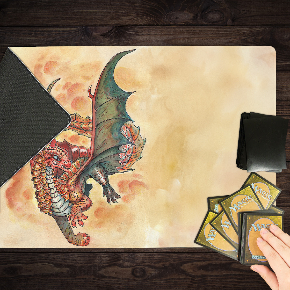Young Copper Dragon Playmat - Premium Playmat from Inked Gaming - Just $34.99! Shop now at Game Crave Tournament Store