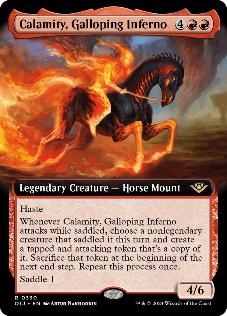 Calamity, Galloping Inferno (OTJ-330) - Outlaws of Thunder Junction: (Extended Art) Foil - Premium MTG Single from Wizards of the Coast - Just $0.84! Shop now at Game Crave Tournament Store
