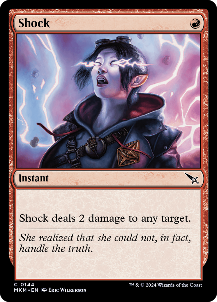 Shock (MKM-144) - Murders at Karlov Manor Foil - Premium MTG Single from Wizards of the Coast - Just $0.25! Shop now at Game Crave Tournament Store