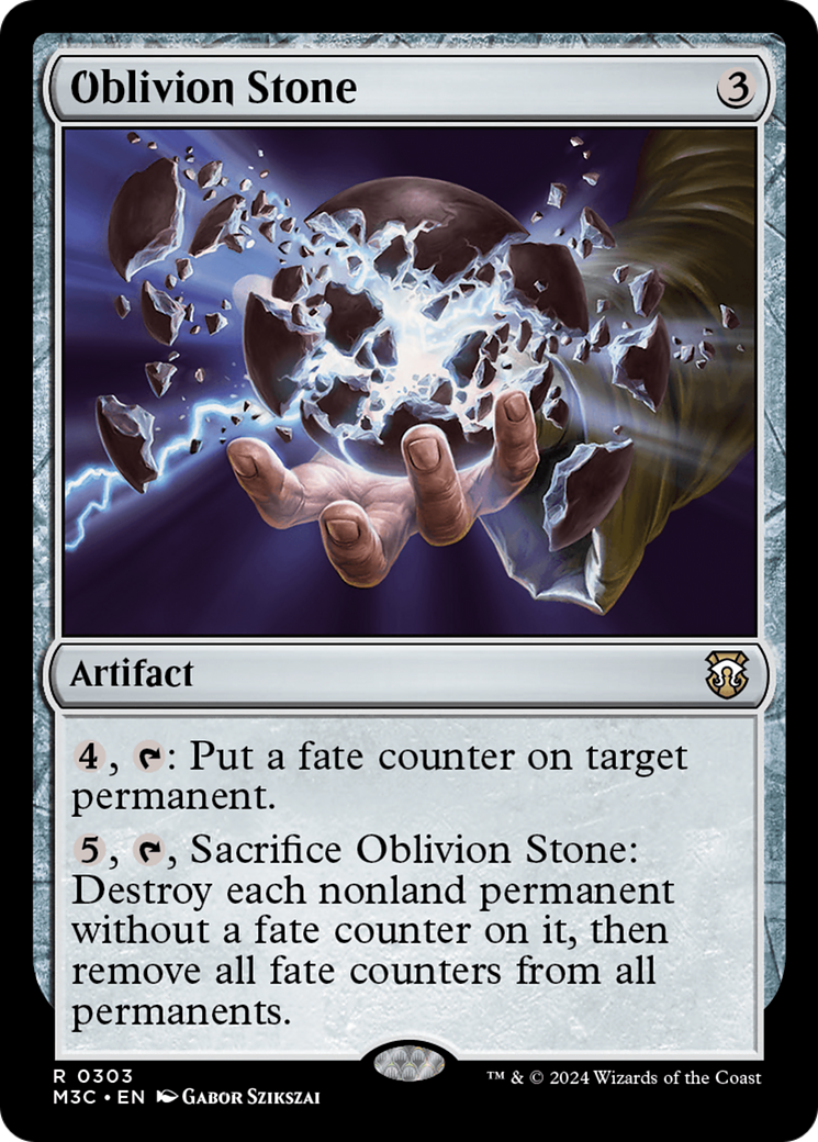 Oblivion Stone (M3C-303) - Modern Horizons 3 Commander Foil - Premium MTG Single from Wizards of the Coast - Just $0.25! Shop now at Game Crave Tournament Store
