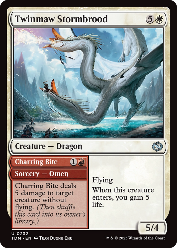 Twinmaw Stormbrood // Charring Bite (TDM-232) - Tarkir: Dragonstorm Foil - Premium MTG Single from Wizards of the Coast - Just $0.08! Shop now at Game Crave Tournament Store
