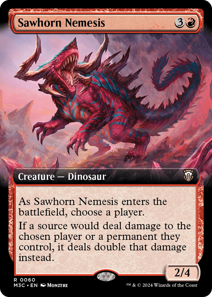 Sawhorn Nemesis (M3C-060) - Modern Horizons 3 Commander: (Extended Art) Foil - Premium MTG Single from Wizards of the Coast - Just $1.42! Shop now at Game Crave Tournament Store