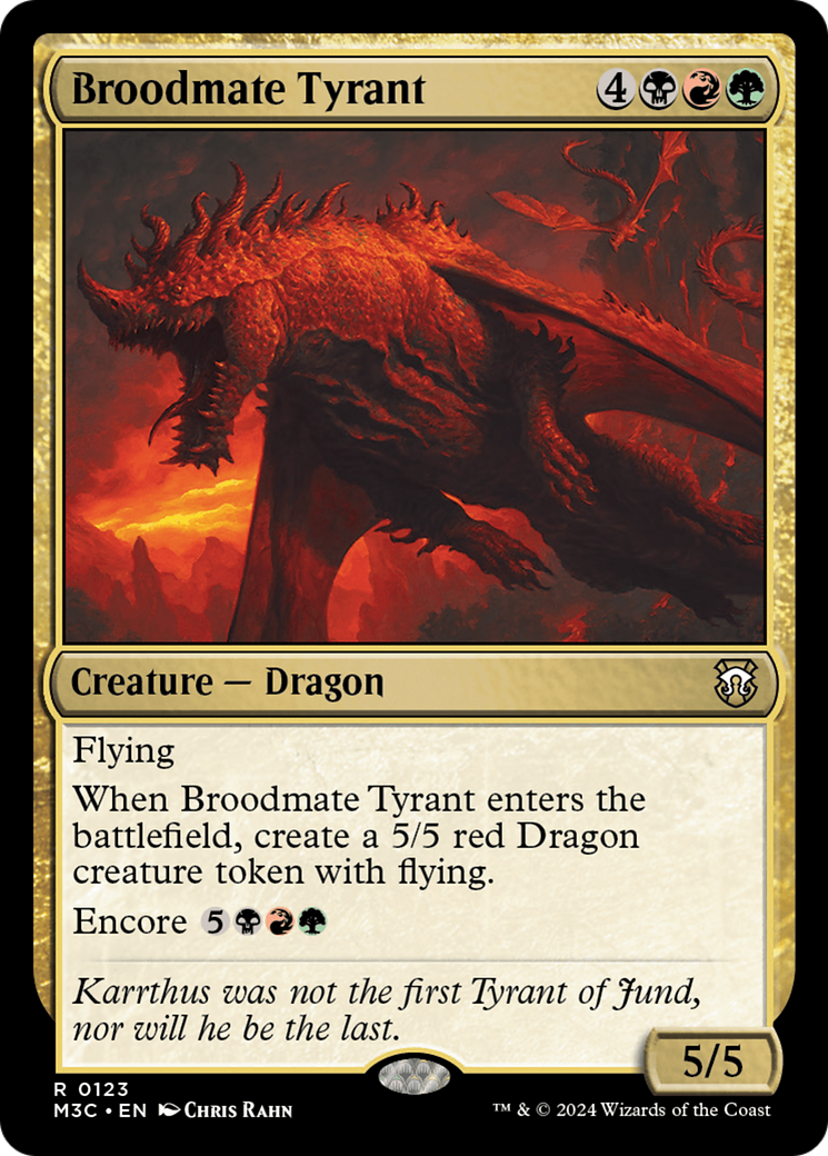 Broodmate Tyrant (M3C-123) - Modern Horizons 3 Commander - Premium MTG Single from Wizards of the Coast - Just $0.26! Shop now at Game Crave Tournament Store