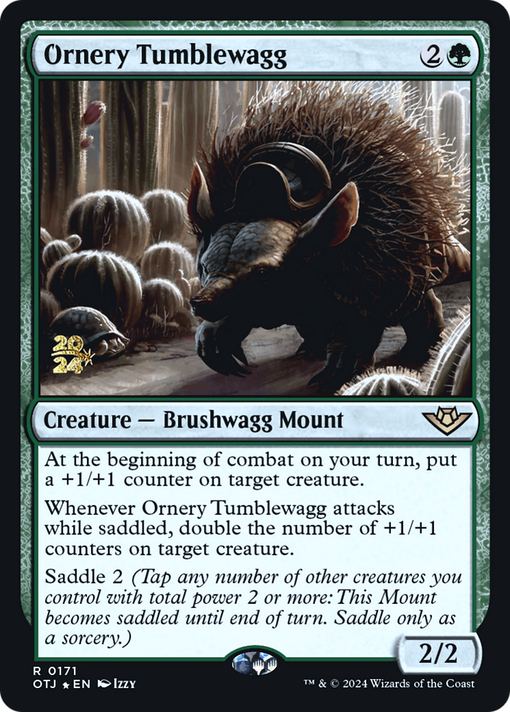 Ornery Tumblewagg (POTJ-171S) - Outlaws of Thunder Junction Promos Foil - Premium MTG Single from Wizards of the Coast - Just $0.78! Shop now at Game Crave Tournament Store