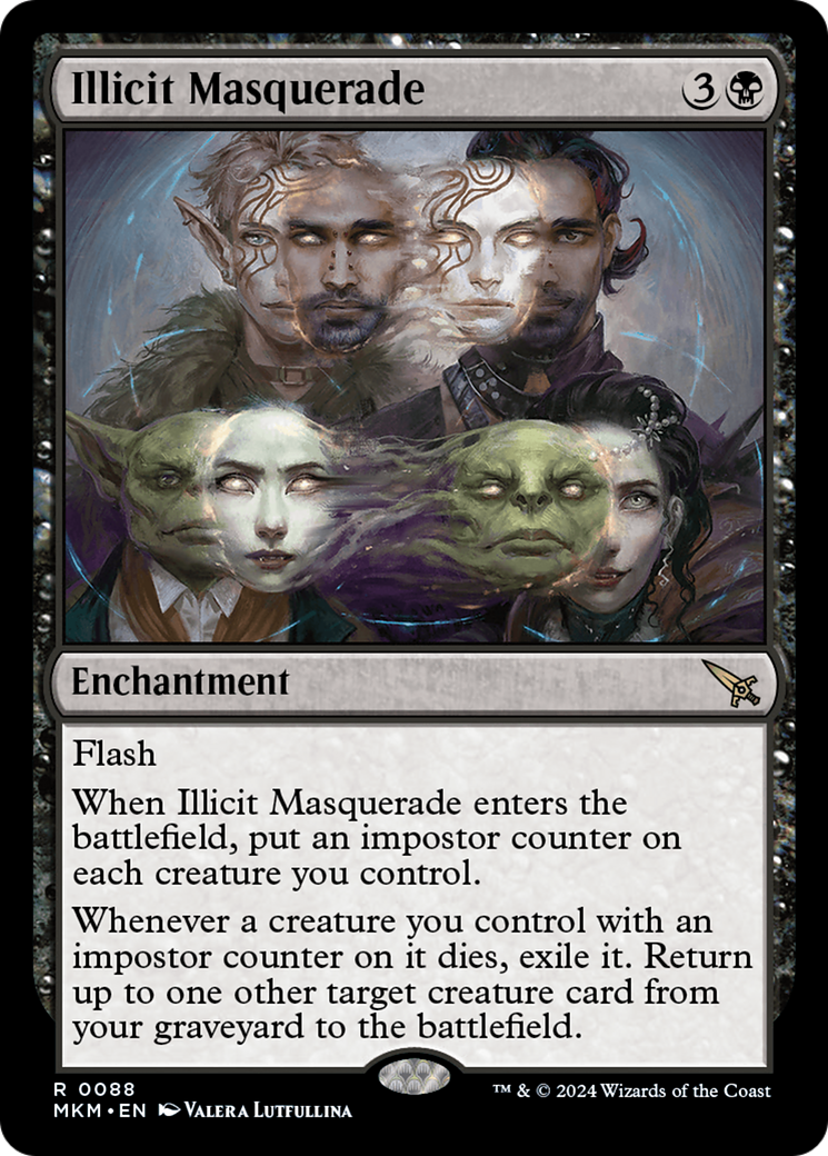 Illicit Masquerade (MKM-088) - Murders at Karlov Manor - Premium MTG Single from Wizards of the Coast - Just $0.26! Shop now at Game Crave Tournament Store