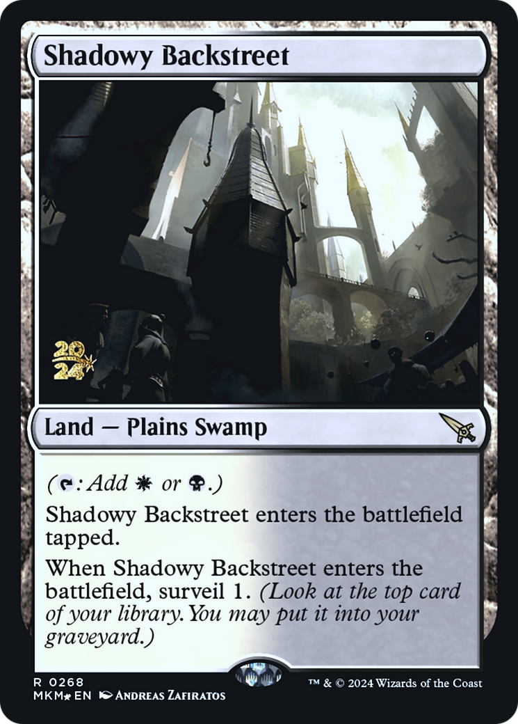Shadowy Backstreet (PMKM-268S) - Murders at Karlov Manor Promos Foil - Premium MTG Single from Wizards of the Coast - Just $12.55! Shop now at Game Crave Tournament Store