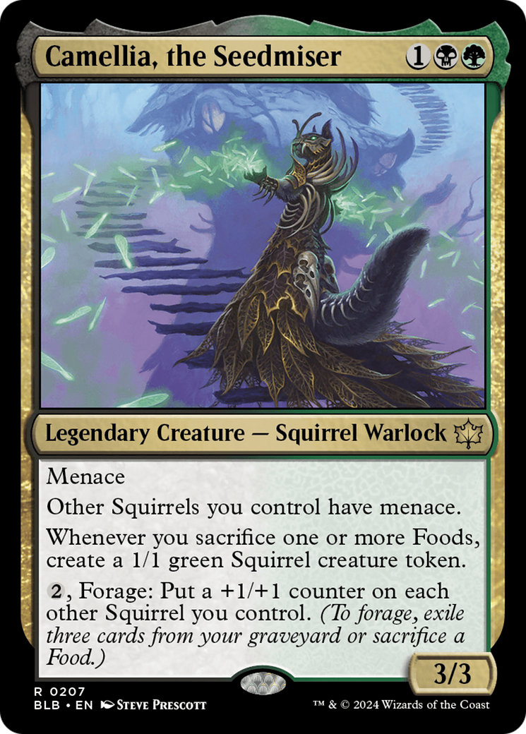Camellia, the Seedmiser (BLB-207) - Bloomburrow Foil - Premium MTG Single from Wizards of the Coast - Just $1.05! Shop now at Game Crave Tournament Store
