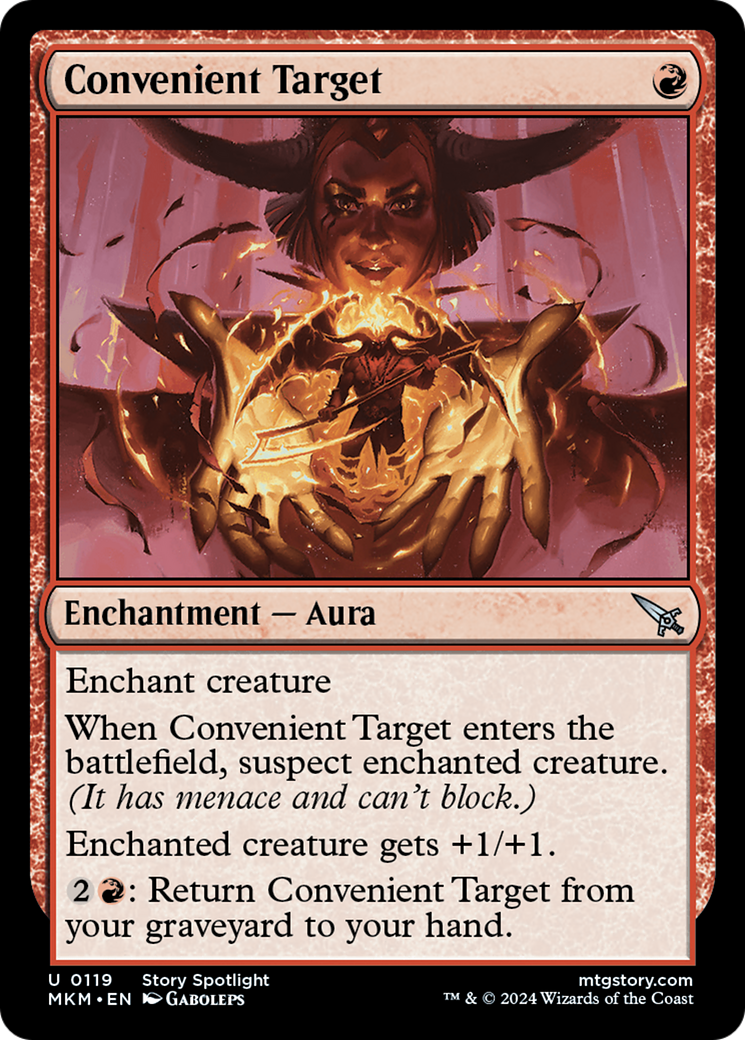 Convenient Target (MKM-119) - Murders at Karlov Manor - Premium MTG Single from Wizards of the Coast - Just $0.25! Shop now at Game Crave Tournament Store