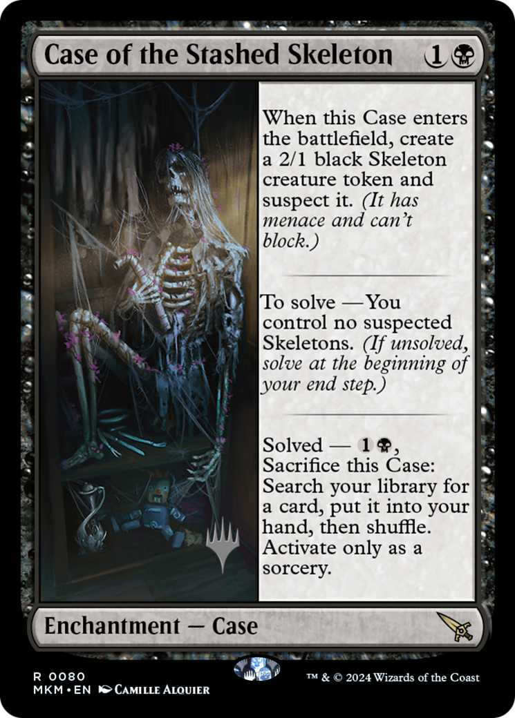 Case of the Stashed Skeleton (PMKM-80P) - Murders at Karlov Manor Promos - Premium MTG Single from Wizards of the Coast - Just $0.86! Shop now at Game Crave Tournament Store