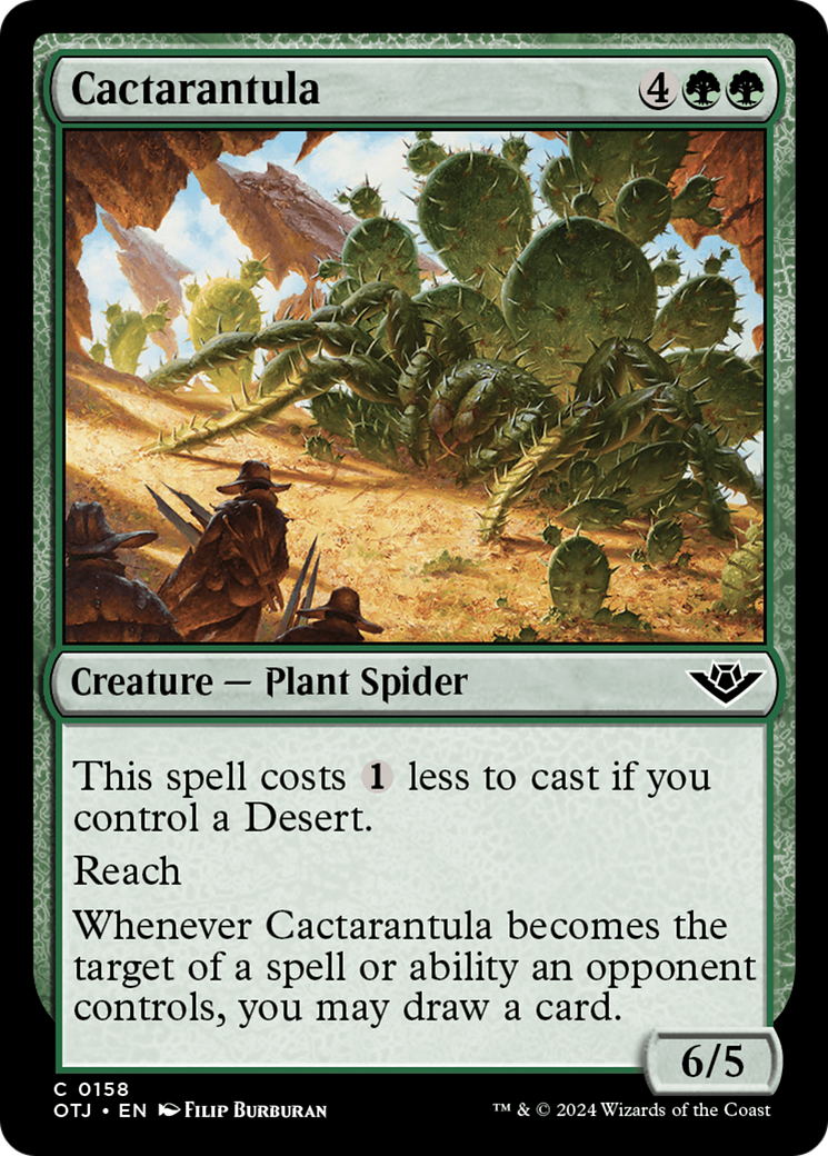 Cactarantula (OTJ-158) - Outlaws of Thunder Junction Foil - Premium MTG Single from Wizards of the Coast - Just $0.25! Shop now at Game Crave Tournament Store