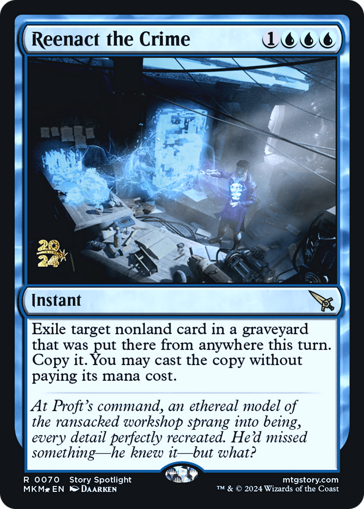 Reenact the Crime (PMKM-70S) - Murders at Karlov Manor Promos Foil - Premium MTG Single from Wizards of the Coast - Just $0.48! Shop now at Game Crave Tournament Store