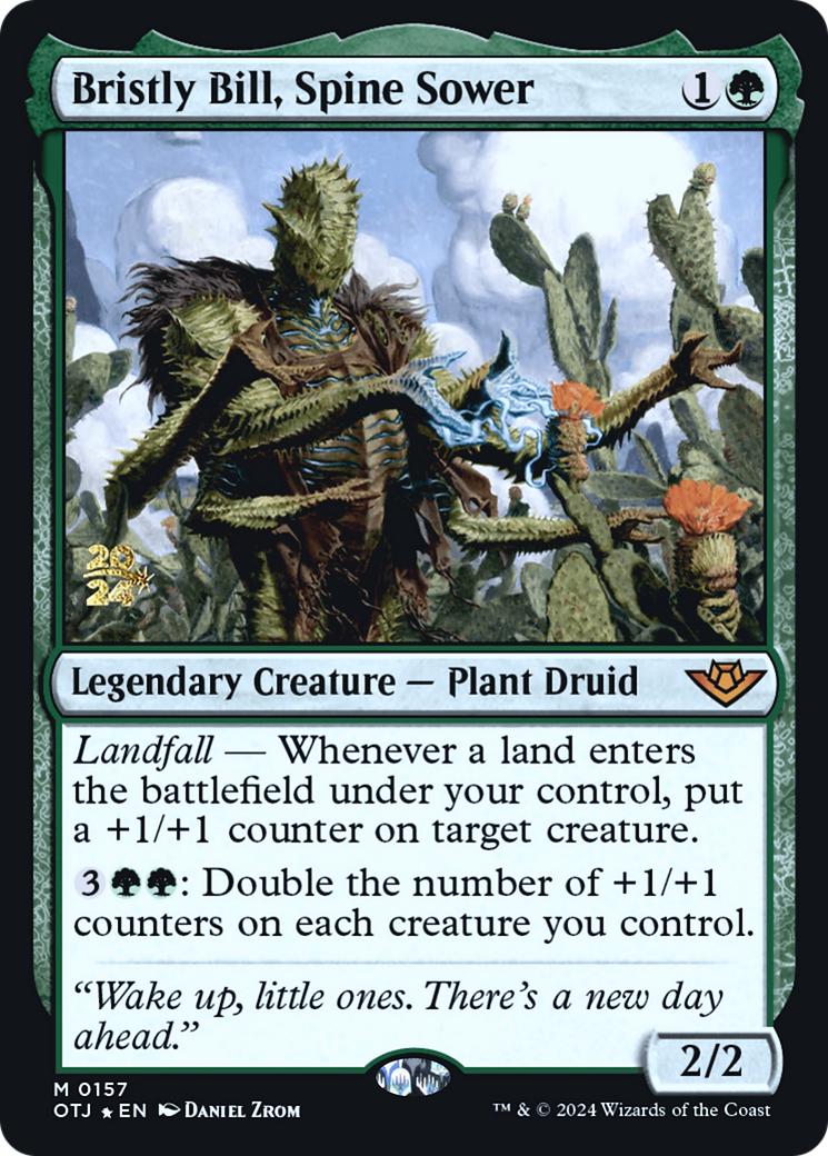 Bristly Bill, Spine Sower (POTJ-157S) - Outlaws of Thunder Junction Promos Foil - Premium MTG Single from Wizards of the Coast - Just $35.05! Shop now at Game Crave Tournament Store