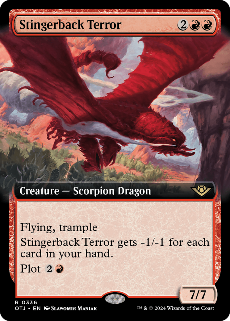 Stingerback Terror (OTJ-336) - Outlaws of Thunder Junction: (Extended Art) - Premium MTG Single from Wizards of the Coast - Just $0.25! Shop now at Game Crave Tournament Store