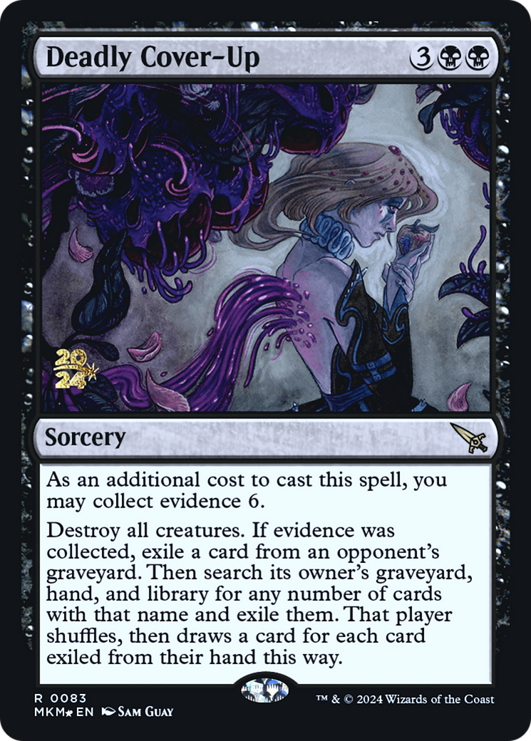 Deadly Cover-Up (PMKM-83S) - Murders at Karlov Manor Promos Foil - Premium MTG Single from Wizards of the Coast - Just $1.03! Shop now at Game Crave Tournament Store