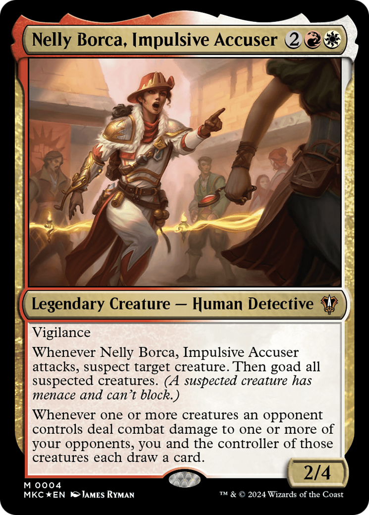 Nelly Borca, Impulsive Accuser (MKC-004) - Murders at Karlov Manor Commander Foil - Premium MTG Single from Wizards of the Coast - Just $0.25! Shop now at Game Crave Tournament Store