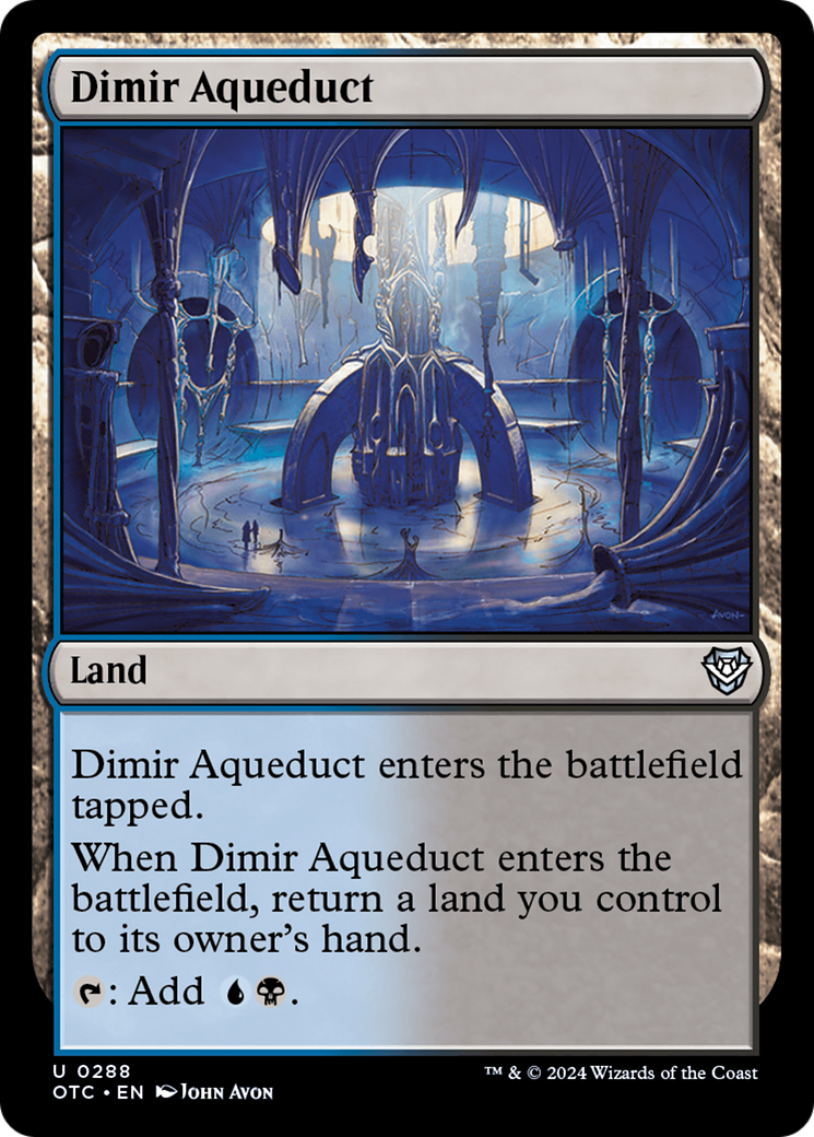 Dimir Aqueduct (OTC-288) - Outlaws of Thunder Junction Commander - Premium MTG Single from Wizards of the Coast - Just $0.25! Shop now at Game Crave Tournament Store