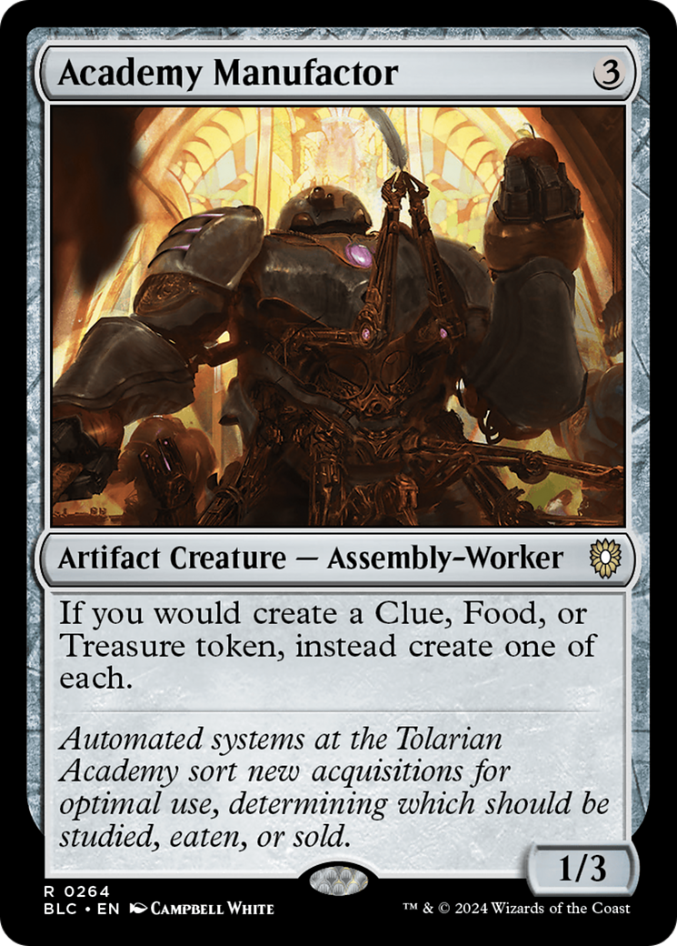 Academy Manufactor (BLC-264) - Bloomburrow Commander - Premium MTG Single from Wizards of the Coast - Just $1.90! Shop now at Game Crave Tournament Store