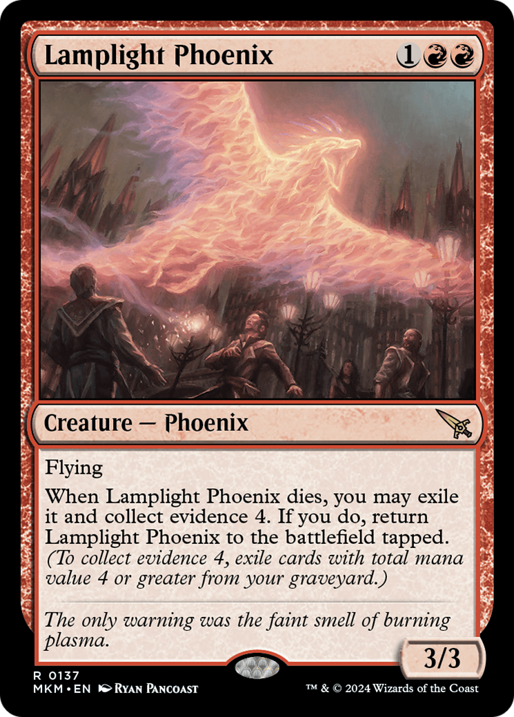 Lamplight Phoenix (MKM-137) - Murders at Karlov Manor Foil - Premium MTG Single from Wizards of the Coast - Just $0.25! Shop now at Game Crave Tournament Store