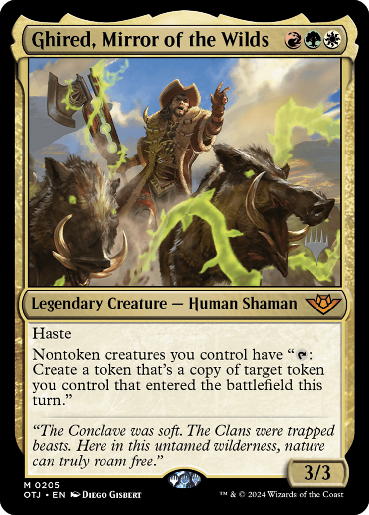 Ghired, Mirror of the Wilds (POTJ-205P) - Outlaws of Thunder Junction Promos Foil - Premium MTG Single from Wizards of the Coast - Just $0.98! Shop now at Game Crave Tournament Store