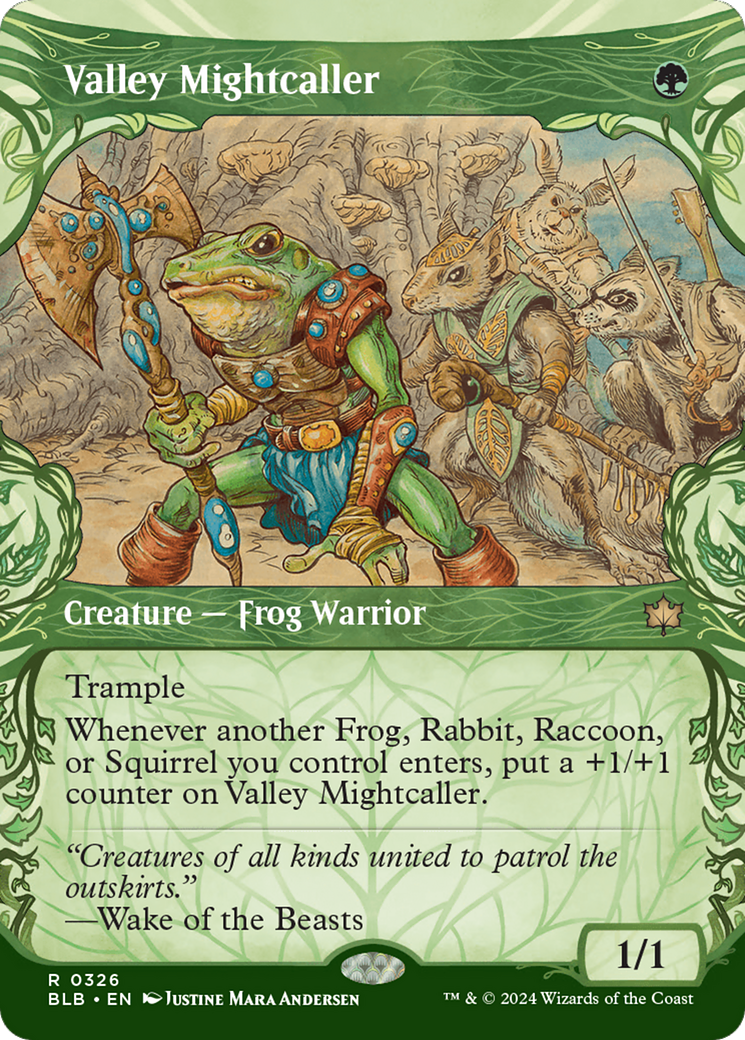 Valley Mightcaller (BLB-326) - Bloomburrow: (Showcase) Foil - Premium MTG Single from Wizards of the Coast - Just $1.23! Shop now at Game Crave Tournament Store