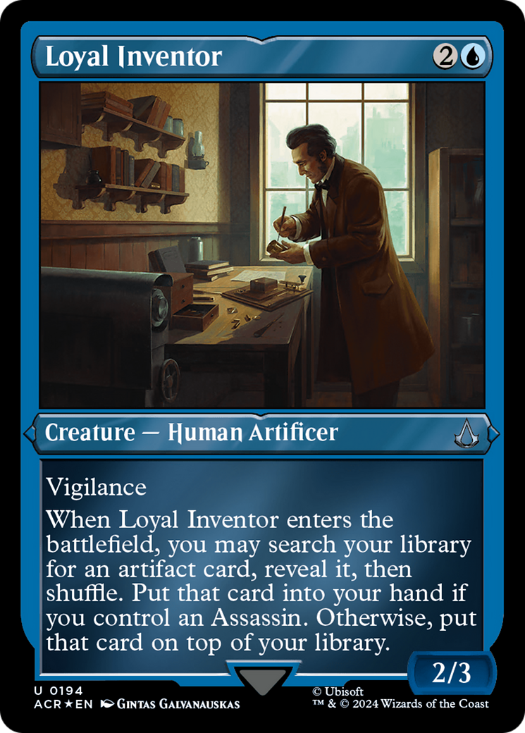 Loyal Inventor (ACR-194) - Assassin's Creed Etched Foil - Premium MTG Single from Wizards of the Coast - Just $1.21! Shop now at Game Crave Tournament Store