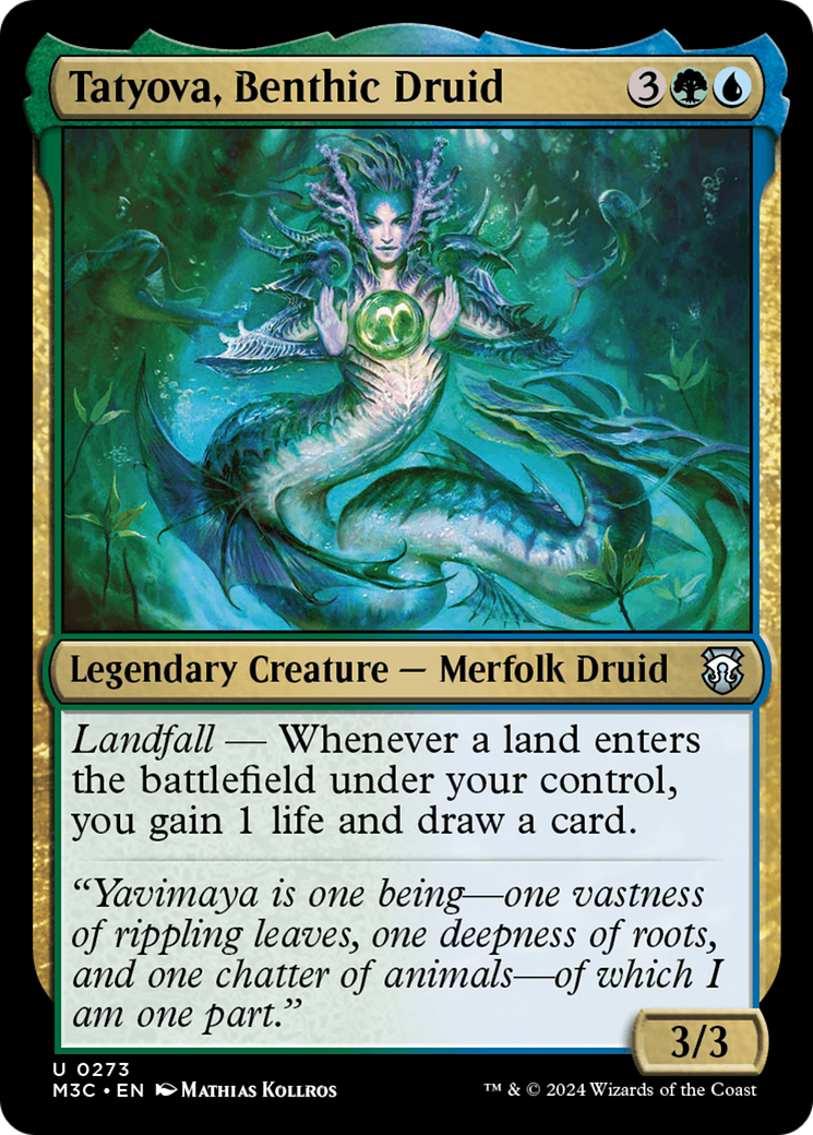Tatyova, Benthic Druid (M3C-273) - Modern Horizons 3 Commander Foil - Premium MTG Single from Wizards of the Coast - Just $0.25! Shop now at Game Crave Tournament Store