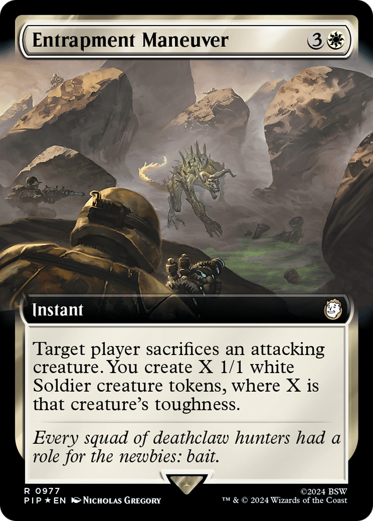 Entrapment Maneuver (PIP-977) - Fallout: (Extended Art) - Premium MTG Single from Wizards of the Coast - Just $1.32! Shop now at Game Crave Tournament Store