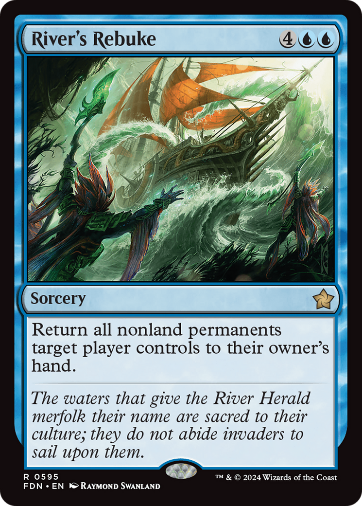 River's Rebuke (FDN-595) - Foundations - Premium MTG Single from Wizards of the Coast - Just $0.42! Shop now at Game Crave Tournament Store
