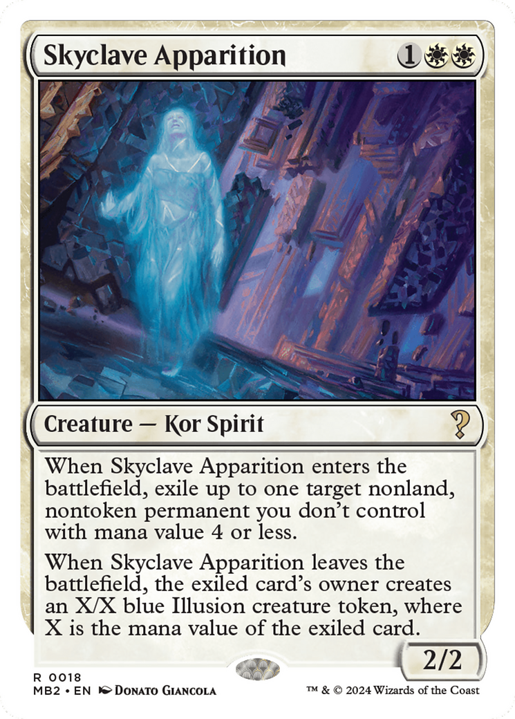 Skyclave Apparition (MB2-018) - Mystery Booster 2 - Premium MTG Single from Wizards of the Coast - Just $0.65! Shop now at Game Crave Tournament Store
