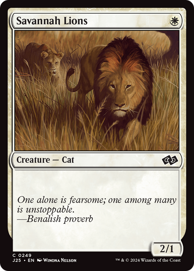 Savannah Lions (J25-249) - Foundations Jumpstart - Premium MTG Single from Wizards of the Coast - Just $0.25! Shop now at Game Crave Tournament Store