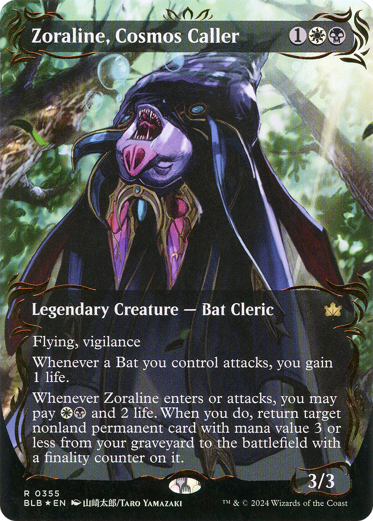 Zoraline, Cosmos Caller (BLB-355) - Bloomburrow: (Showcase) (Borderless) Foil - Premium MTG Single from Wizards of the Coast - Just $55.94! Shop now at Game Crave Tournament Store