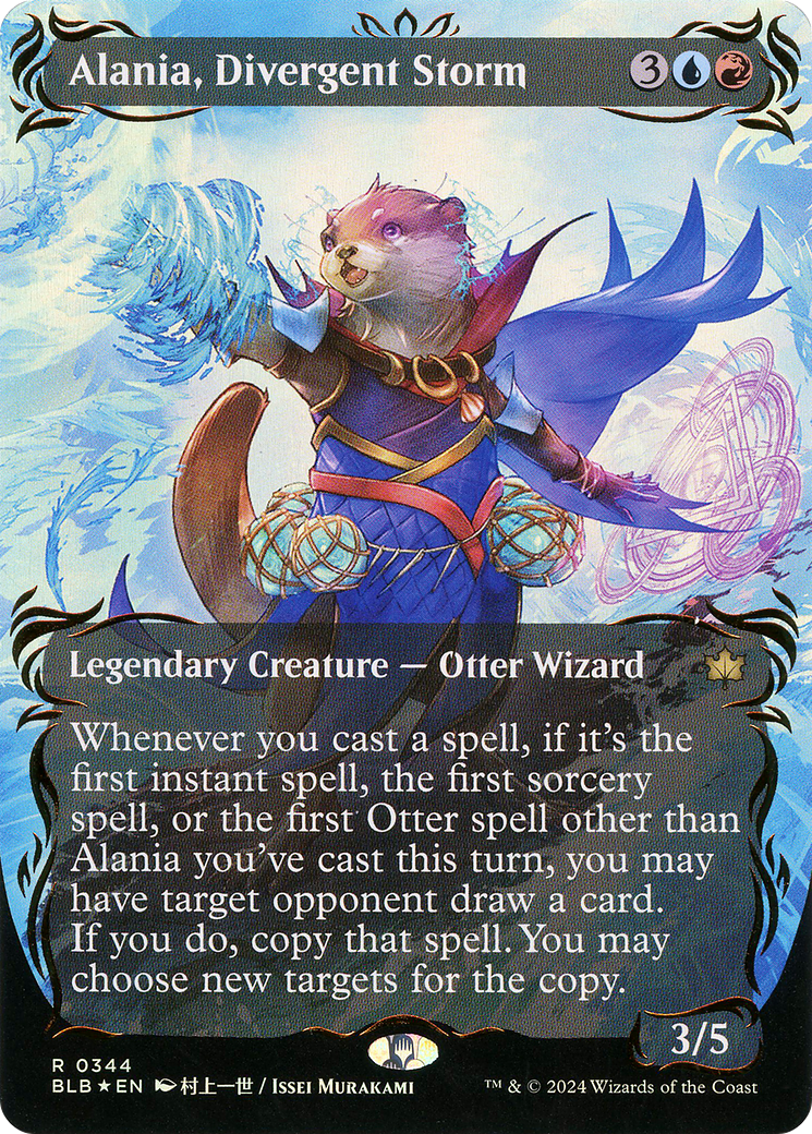 Alania, Divergent Storm (BLB-344) - Bloomburrow: (Showcase) (Borderless) Foil - Premium MTG Single from Wizards of the Coast - Just $83.14! Shop now at Game Crave Tournament Store