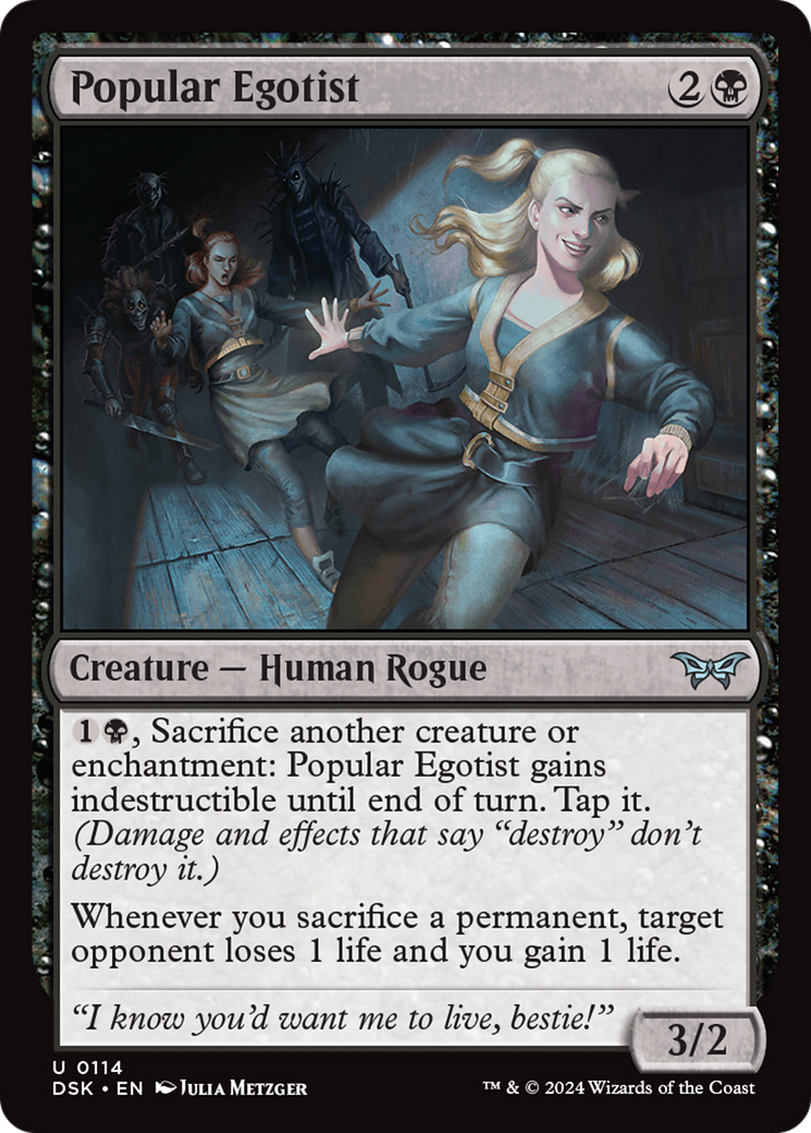 Popular Egotist (DSK-114) - Duskmourn: House of Horror Foil - Premium MTG Single from Wizards of the Coast - Just $0.25! Shop now at Game Crave Tournament Store