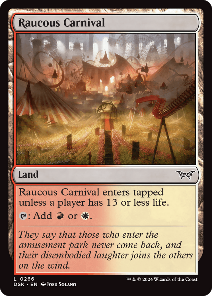 Raucous Carnival (DSK-266) - Duskmourn: House of Horror - Premium MTG Single from Wizards of the Coast - Just $0.25! Shop now at Game Crave Tournament Store