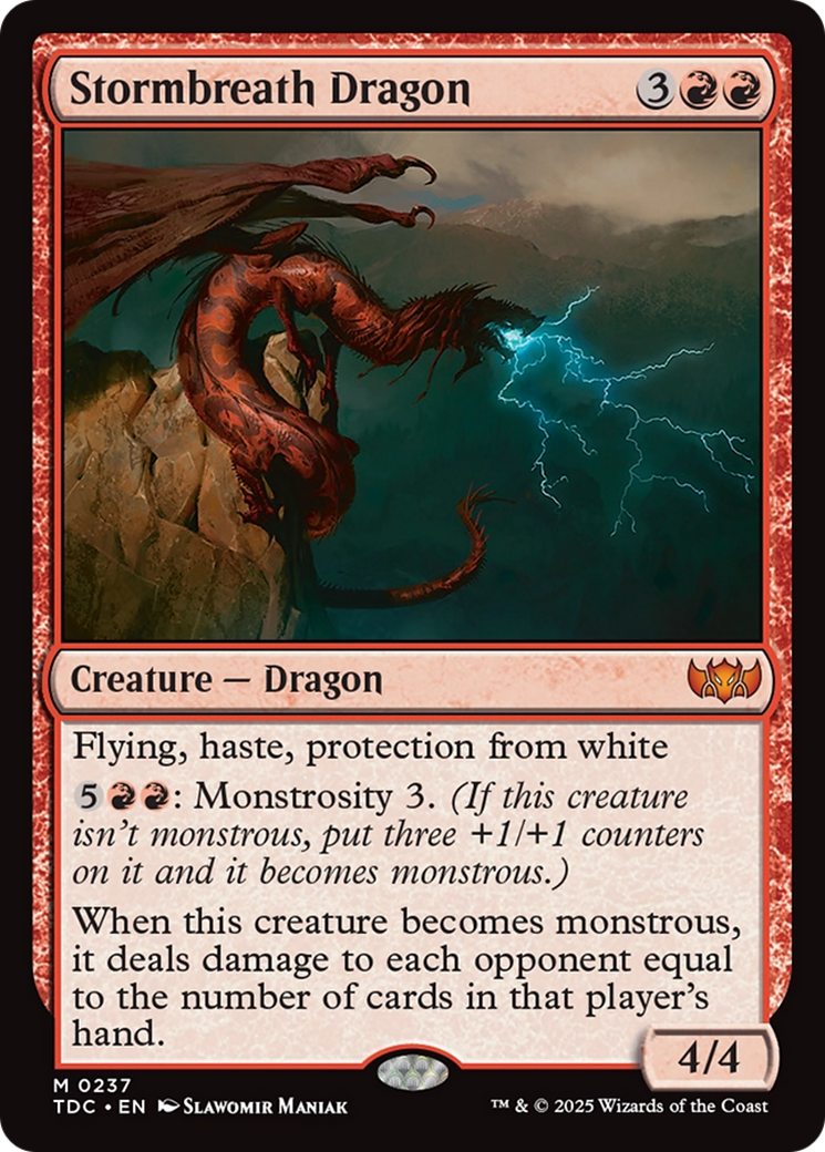 Stormbreath Dragon (TDC-237) - Tarkir: Dragonstorm Commander - Premium MTG Single from Wizards of the Coast - Just $0.08! Shop now at Game Crave Tournament Store