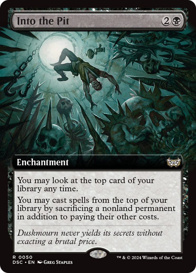 Into the Pit (DSC-050) - Duskmourn: House of Horror Commander: (Extended Art) Foil - Premium MTG Single from Wizards of the Coast - Just $0.58! Shop now at Game Crave Tournament Store