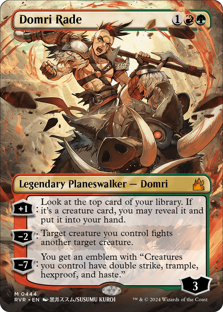 Domri Rade (RVR-444) - Ravnica Remastered (Borderless) Foil - Premium MTG Single from Wizards of the Coast - Just $1.38! Shop now at Game Crave Tournament Store
