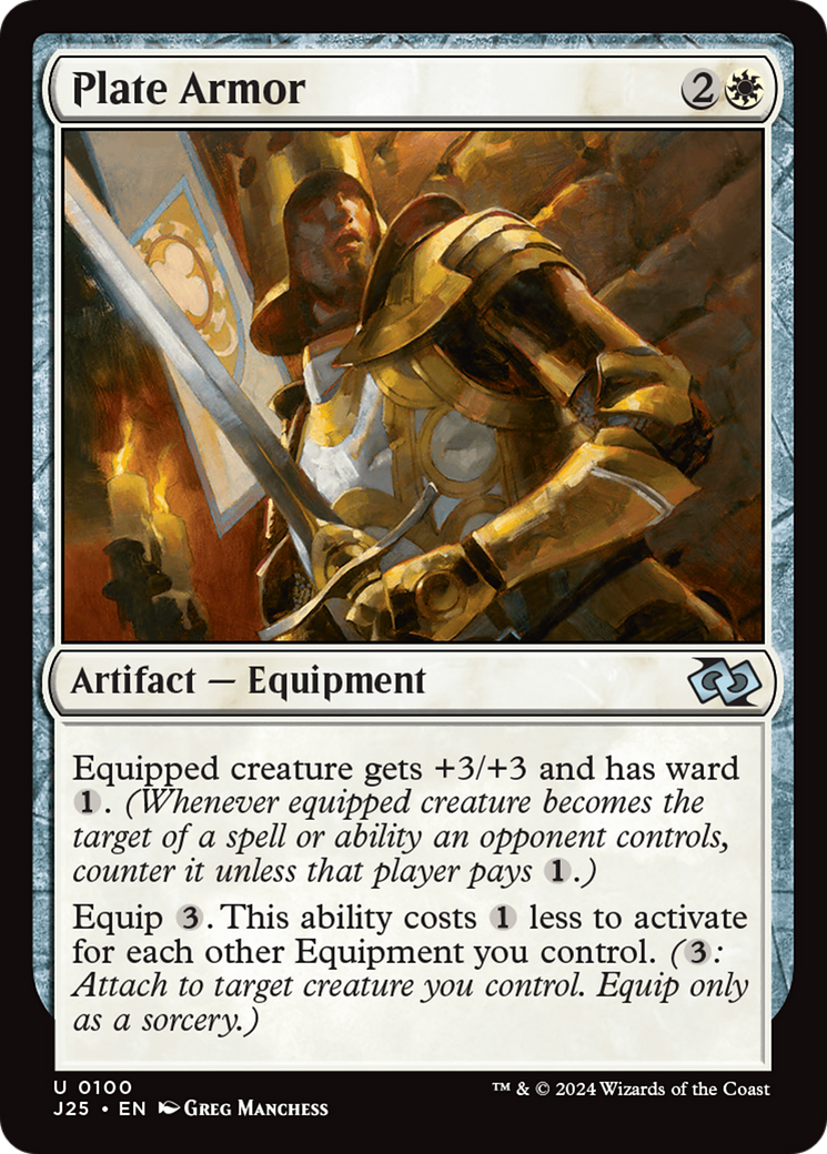 Plate Armor (J25-100) - Foundations Jumpstart - Premium MTG Single from Wizards of the Coast - Just $0.25! Shop now at Game Crave Tournament Store