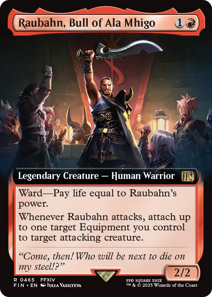 Raubahn, Bull of Ala Mhigo (FIN-465) - FINAL FANTASY: (Extended Art) - Premium MTG Single from Wizards of the Coast - Just $0.28! Shop now at Game Crave Tournament Store