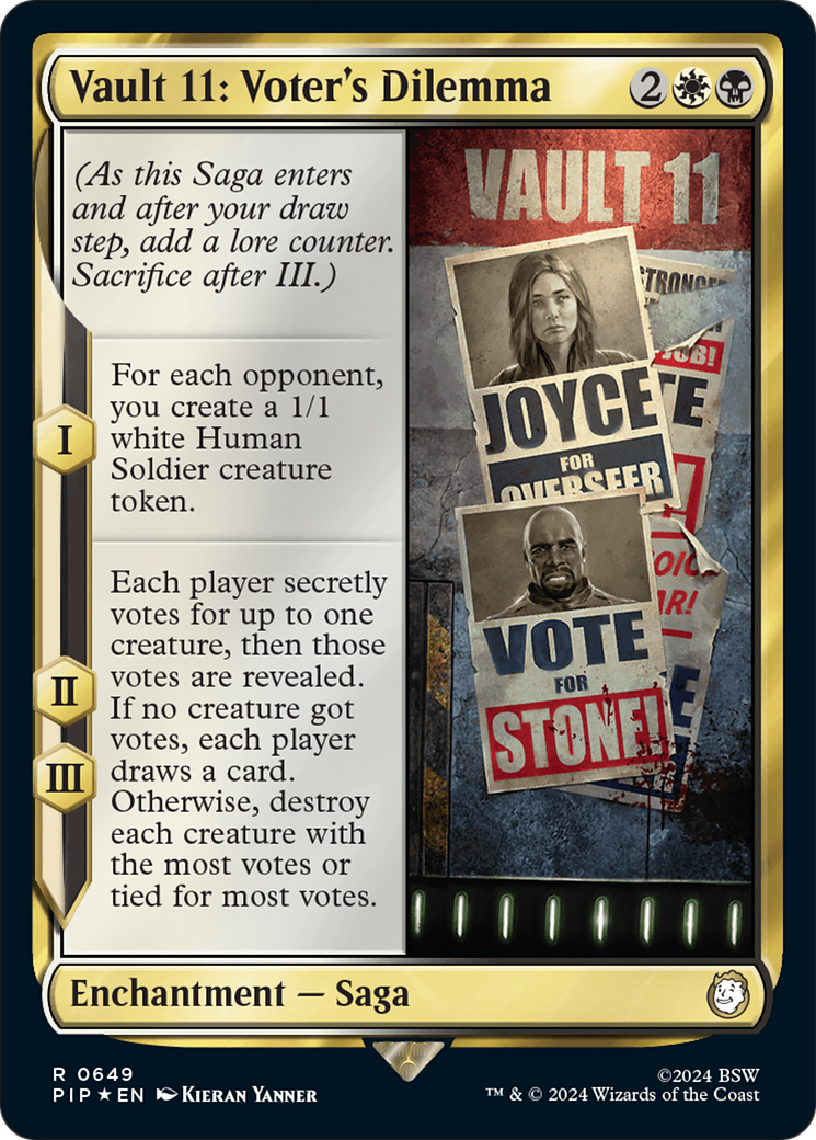 Vault 11: Voter's Dilemma (PIP-649) - Fallout Foil - Premium MTG Single from Wizards of the Coast - Just $1.90! Shop now at Game Crave Tournament Store