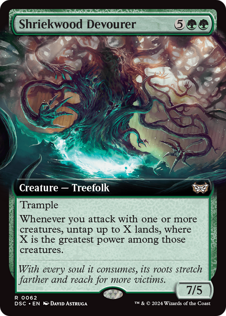 Shriekwood Devourer (DSC-062) - Duskmourn: House of Horror Commander: (Extended Art) Foil - Premium MTG Single from Wizards of the Coast - Just $0.34! Shop now at Game Crave Tournament Store