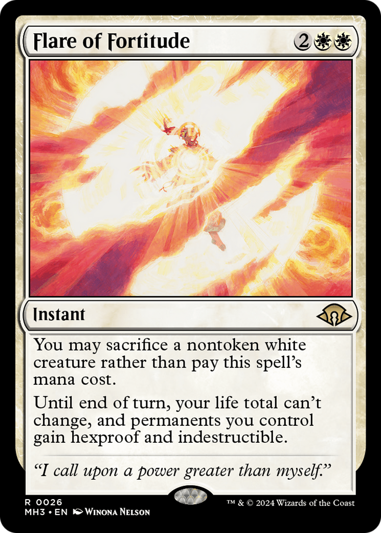 Flare of Fortitude (MH3-026) - Modern Horizons 3 - Premium MTG Single from Wizards of the Coast - Just $3.10! Shop now at Game Crave Tournament Store