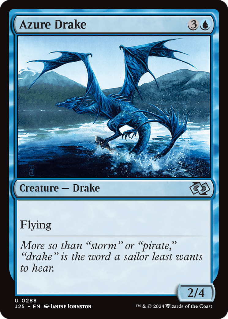 Azure Drake (J25-288) - Foundations Jumpstart - Premium MTG Single from Wizards of the Coast - Just $0.25! Shop now at Game Crave Tournament Store