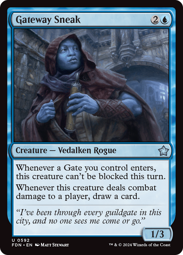 Gateway Sneak (FDN-592) - Foundations - Premium MTG Single from Wizards of the Coast - Just $0.25! Shop now at Game Crave Tournament Store