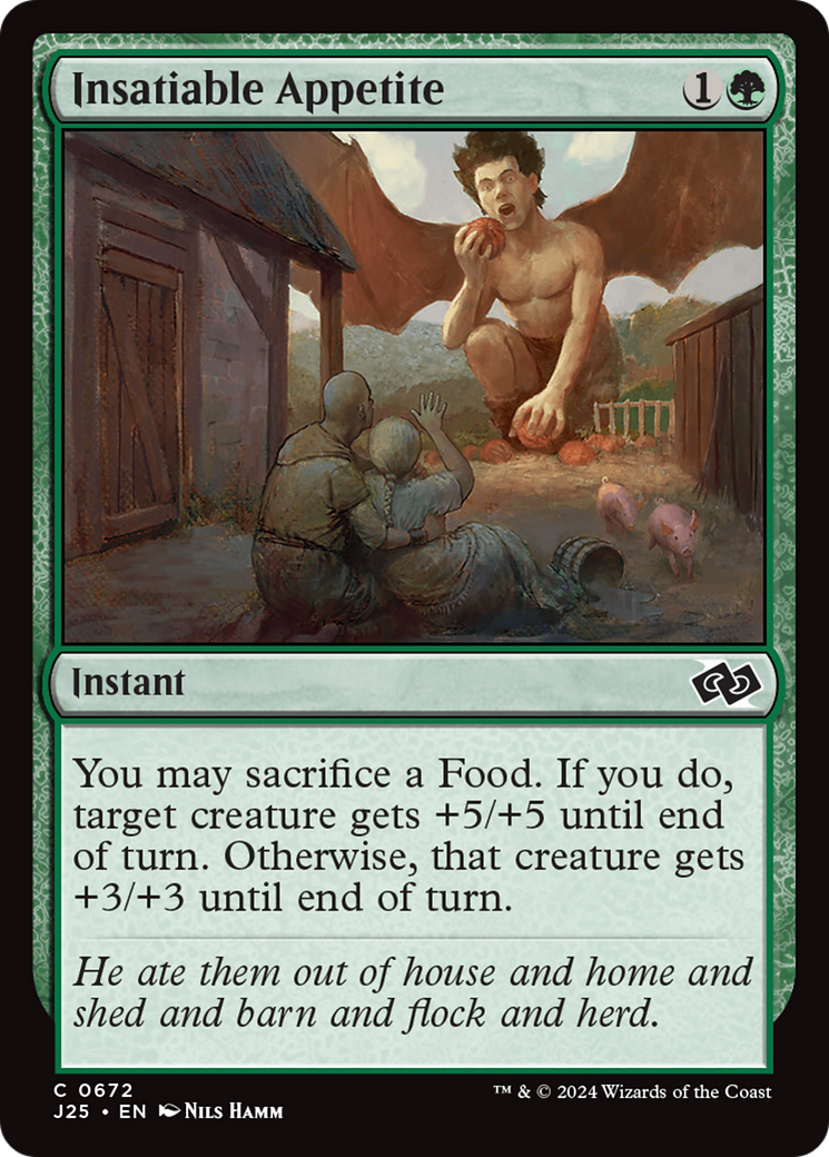 Insatiable Appetite (J25-672) - Foundations Jumpstart - Premium MTG Single from Wizards of the Coast - Just $0.25! Shop now at Game Crave Tournament Store