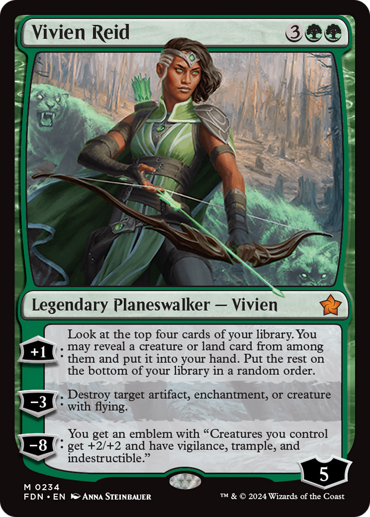 Vivien Reid (FDN-234) - Foundations Foil - Premium MTG Single from Wizards of the Coast - Just $0.45! Shop now at Game Crave Tournament Store