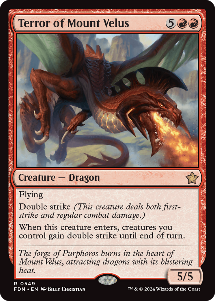 Terror of Mount Velus (FDN-549) - Foundations - Premium MTG Single from Wizards of the Coast - Just $1.23! Shop now at Game Crave Tournament Store